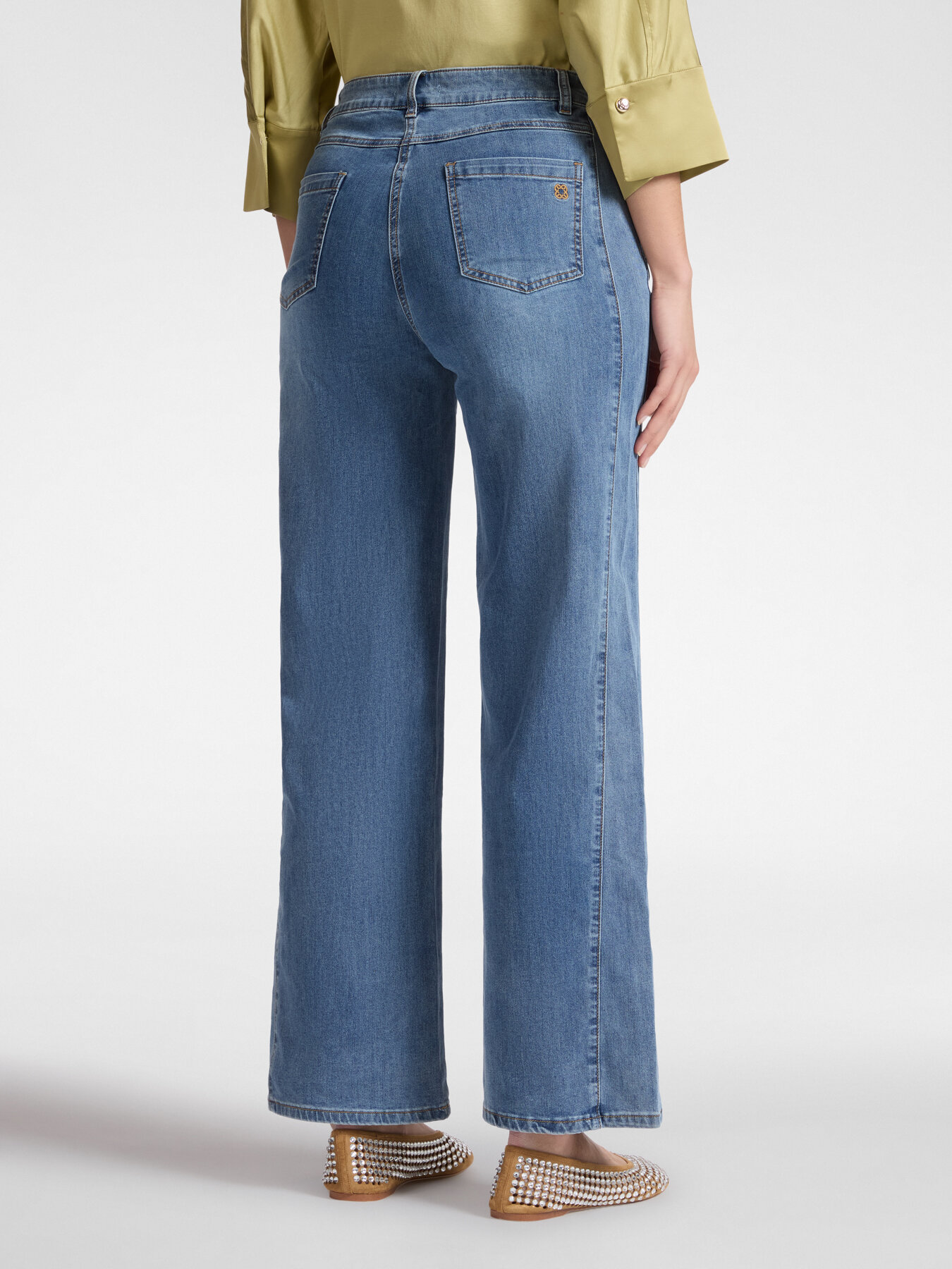 5-pocket mid wide leg jeans, "Wanda" image number 1