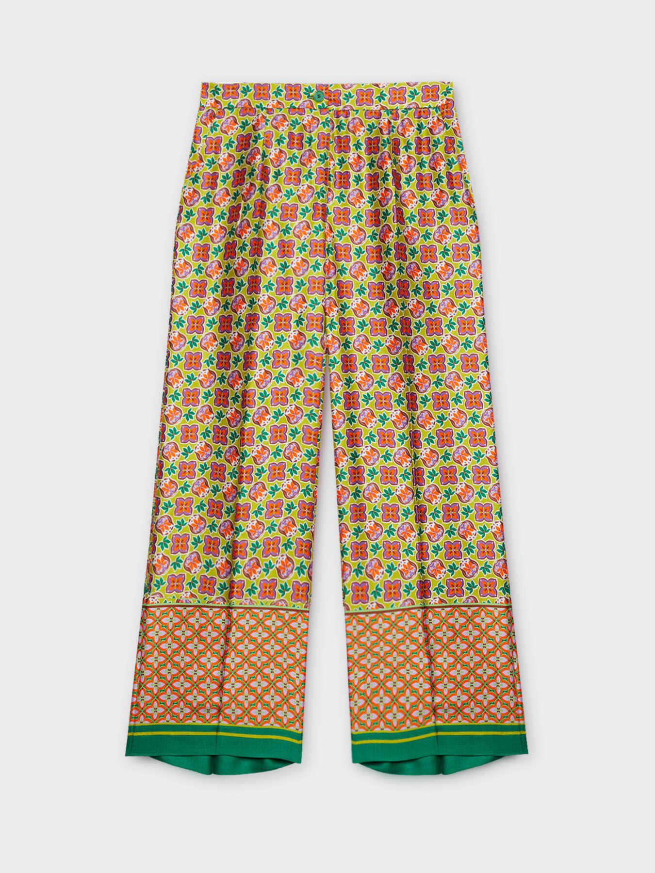 Pantalones rectos con estampado &eacute;tnico image number 5