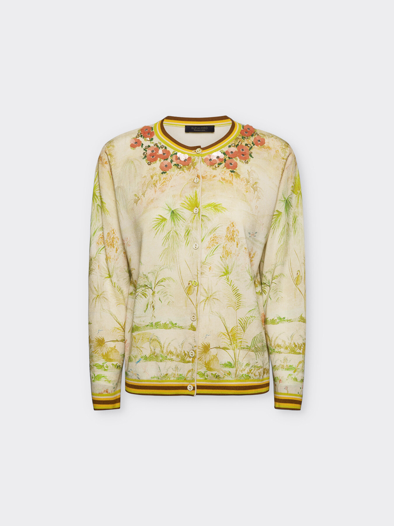 Bedruckter und bestickter Cardigan image number 4