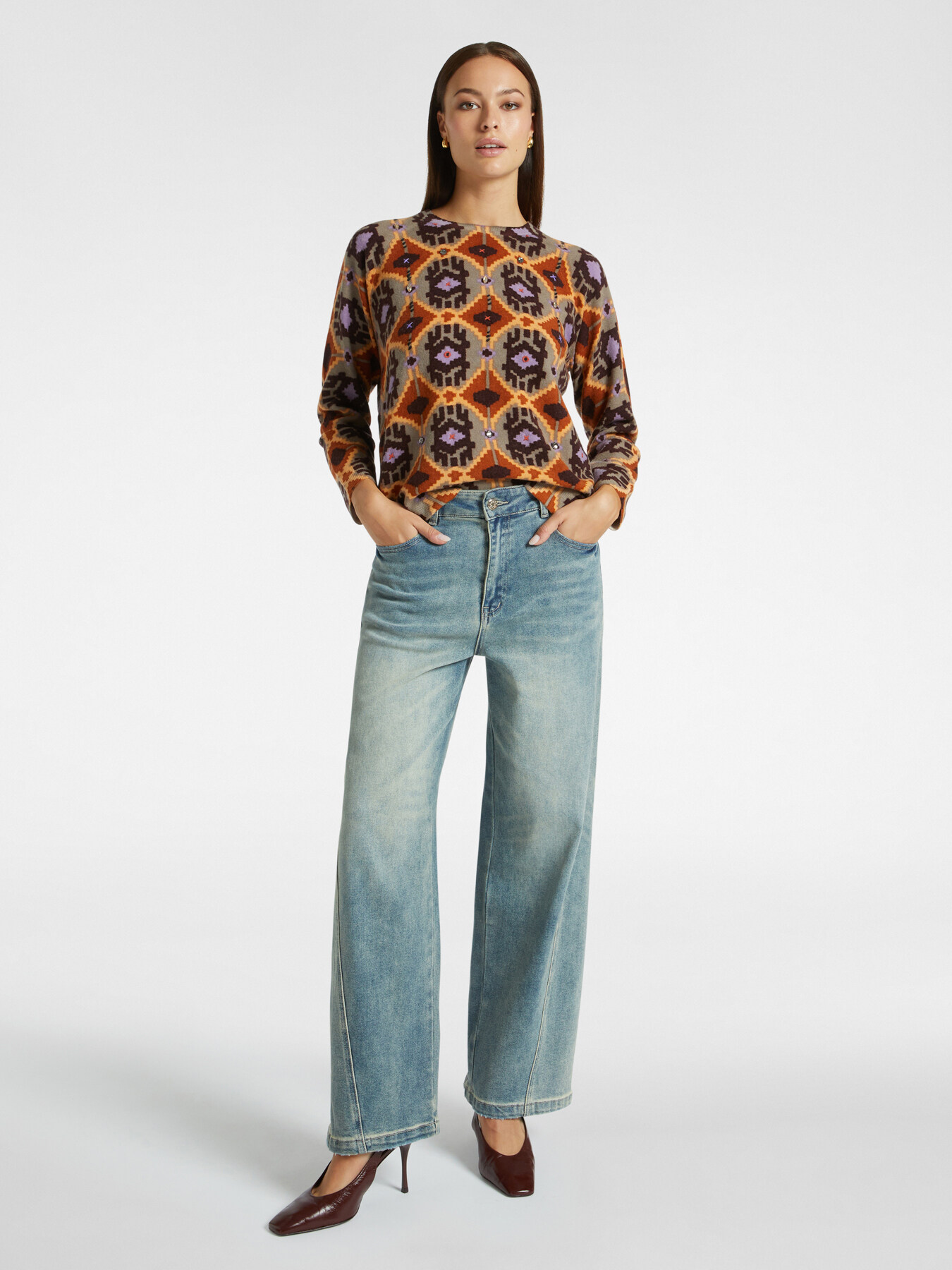 Bedrucktes und besticktes Hemd image number 2