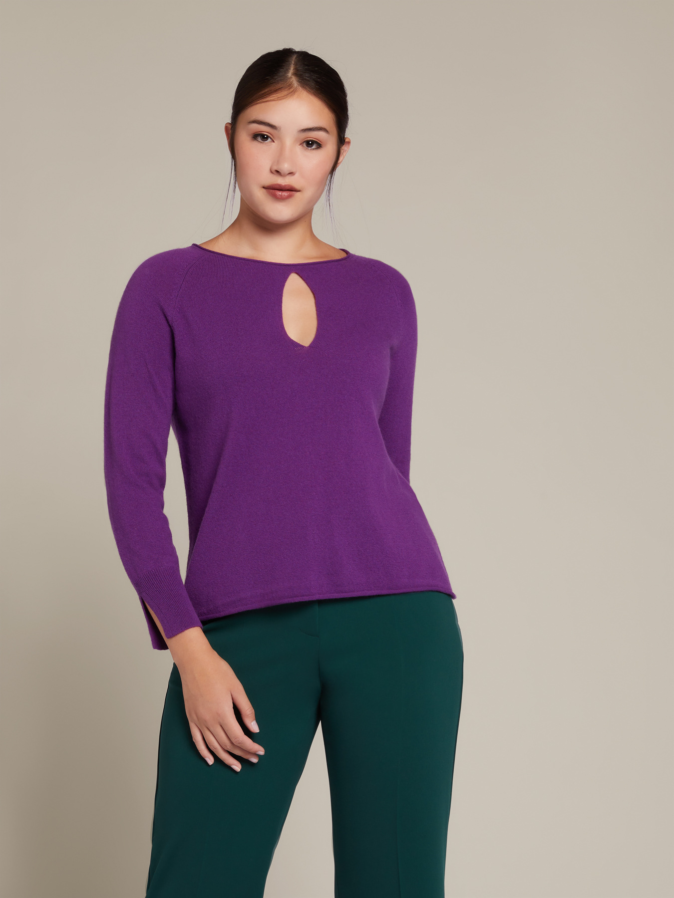 Sweater with drop opening in front image number 2