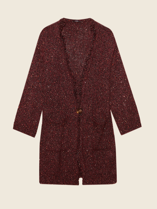 Elenamiro: Maxi cardigan estampado Roxo_1