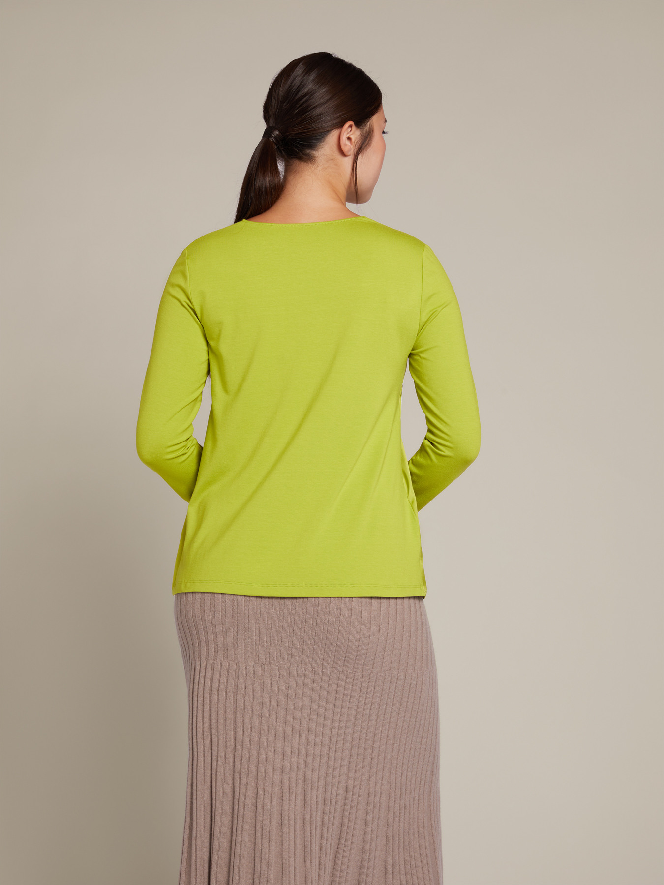 T-shirt in two eco-viscose fabrics image number 1