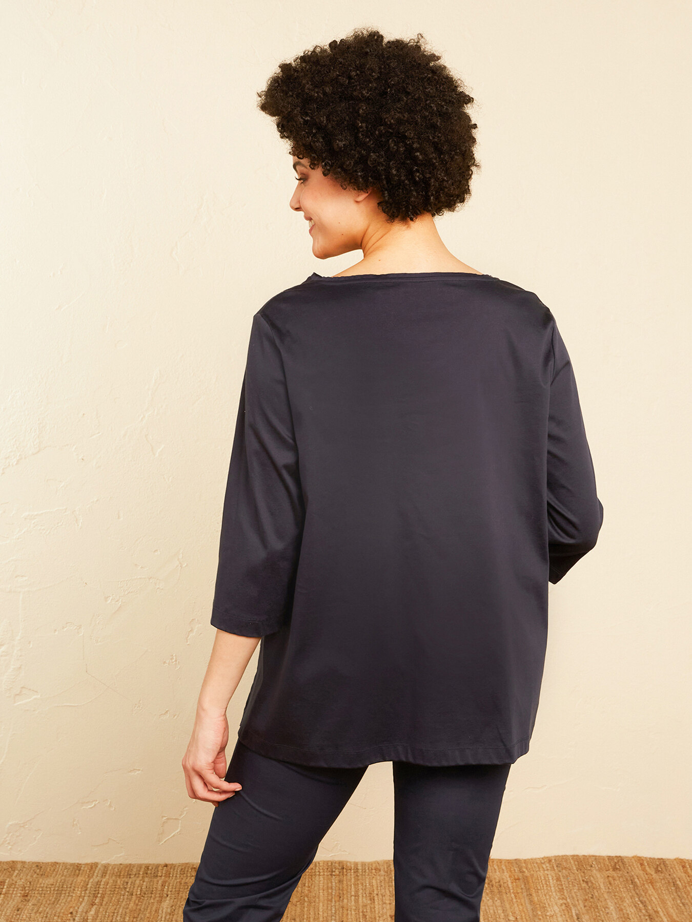 T-shirt &eacute;vas&eacute; en jersey image number 1