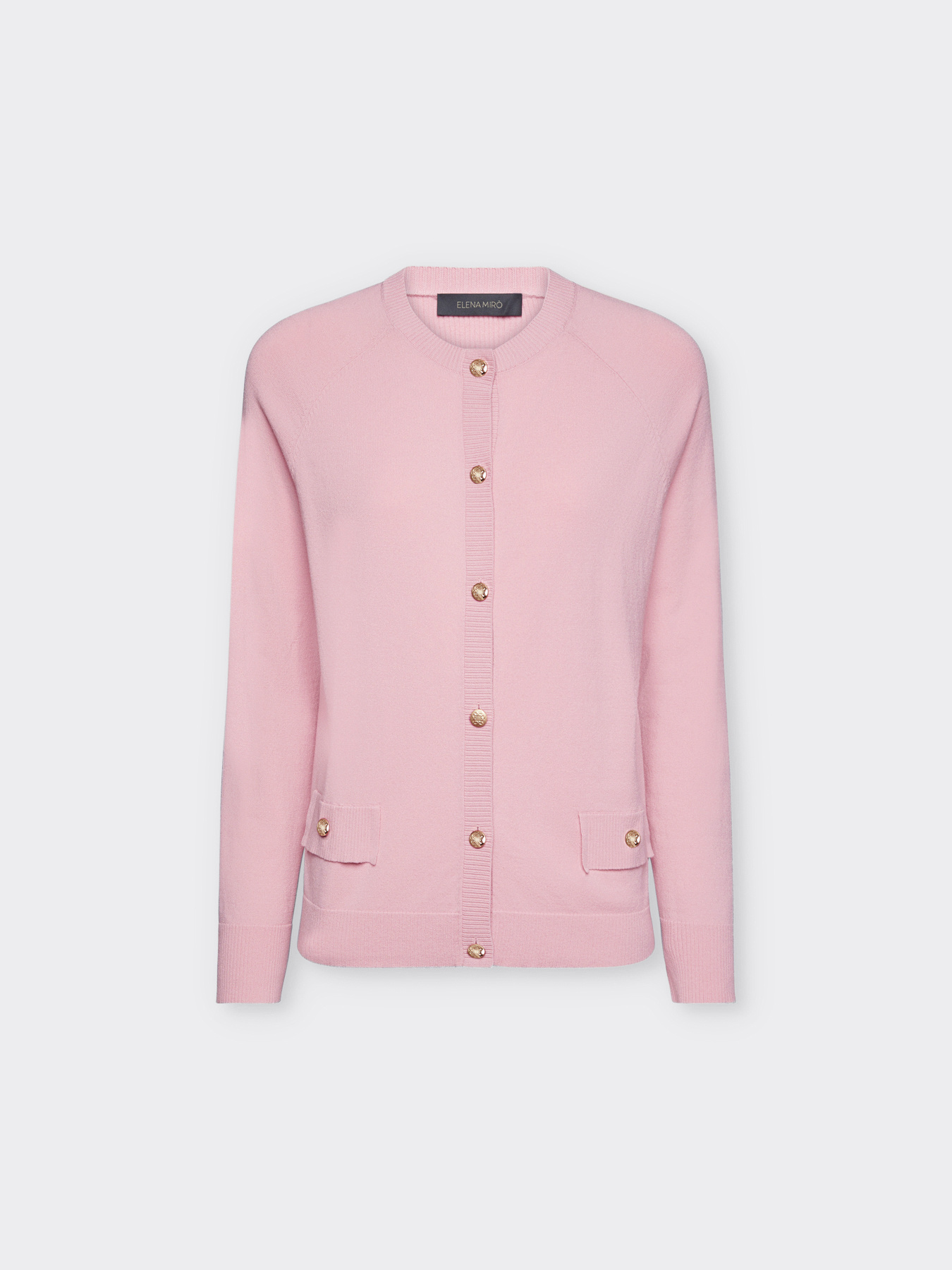 Short cardigan with monogram buttons image number 4