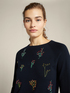 Suéter de viscosa ECOVERO™ con bordado floral image number 3
