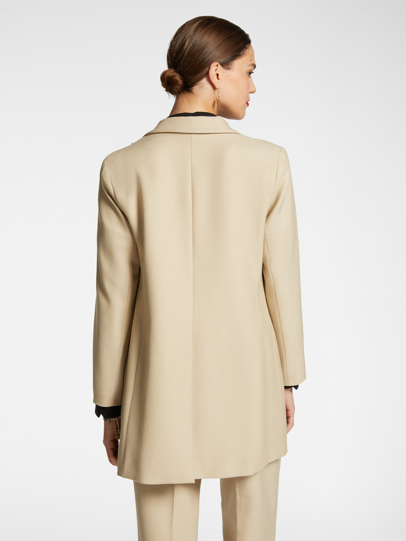 Blazer long en natt&eacute; stretch image number 1