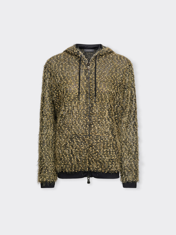 Sweat-shirt fil coupé avec zip