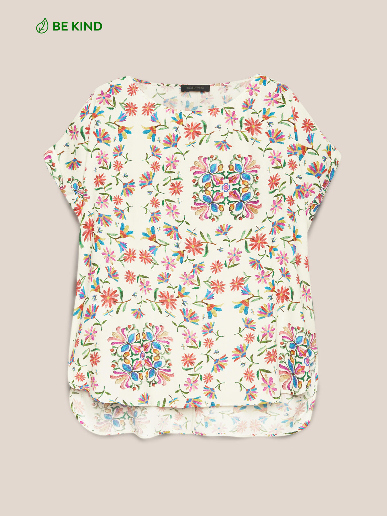 Printed ECOVERO&trade; viscose blouse image number 4