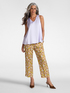 Printed cropped trousers image number 0