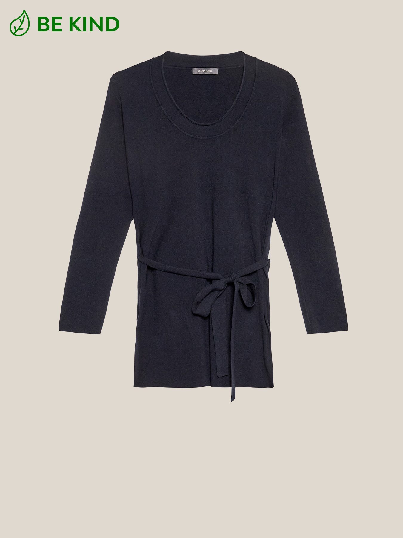 Langer Pullover mit G&uuml;rtel image number 4