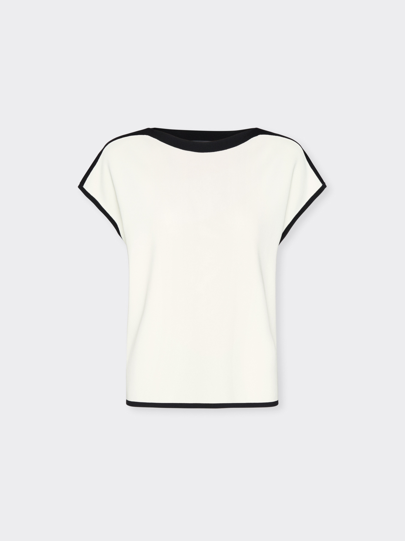 Short-sleeved viscose blend top image number 4