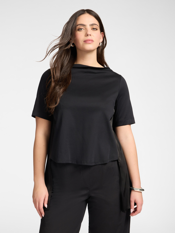 T-Shirt aus Baumwolle mit R&uuml;schen hinten