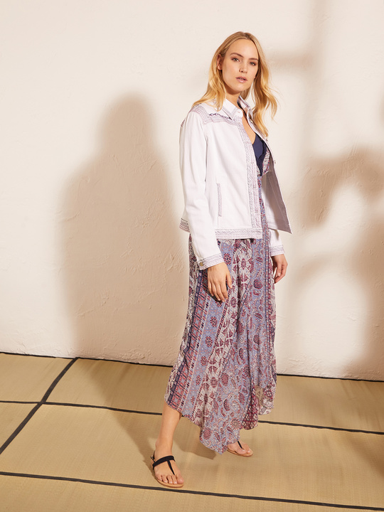 Elenamiro: Giubbotto ricamato Branco_1