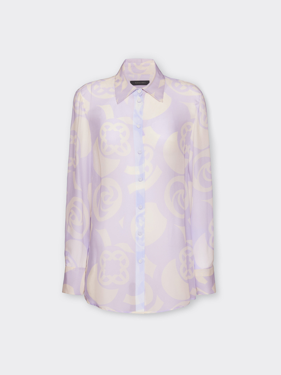 Camisa em viscose estampada