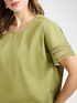 Blusa con bordi in pizzo image number 3