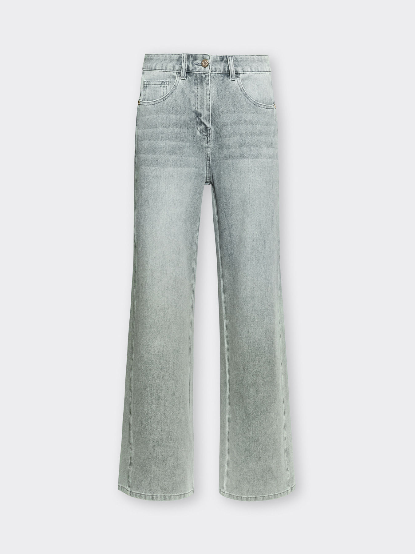 Jeans mit ausgestelltem Bein in Washed-Optik image number 4