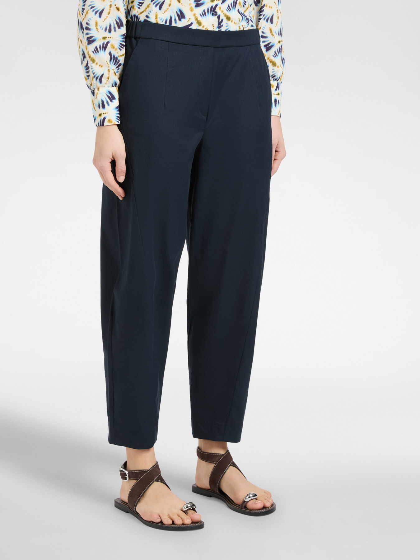 Pantaloni balloon in cotone stretch image number 2