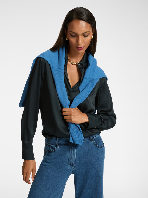 Hemd aus Stretch-Satin