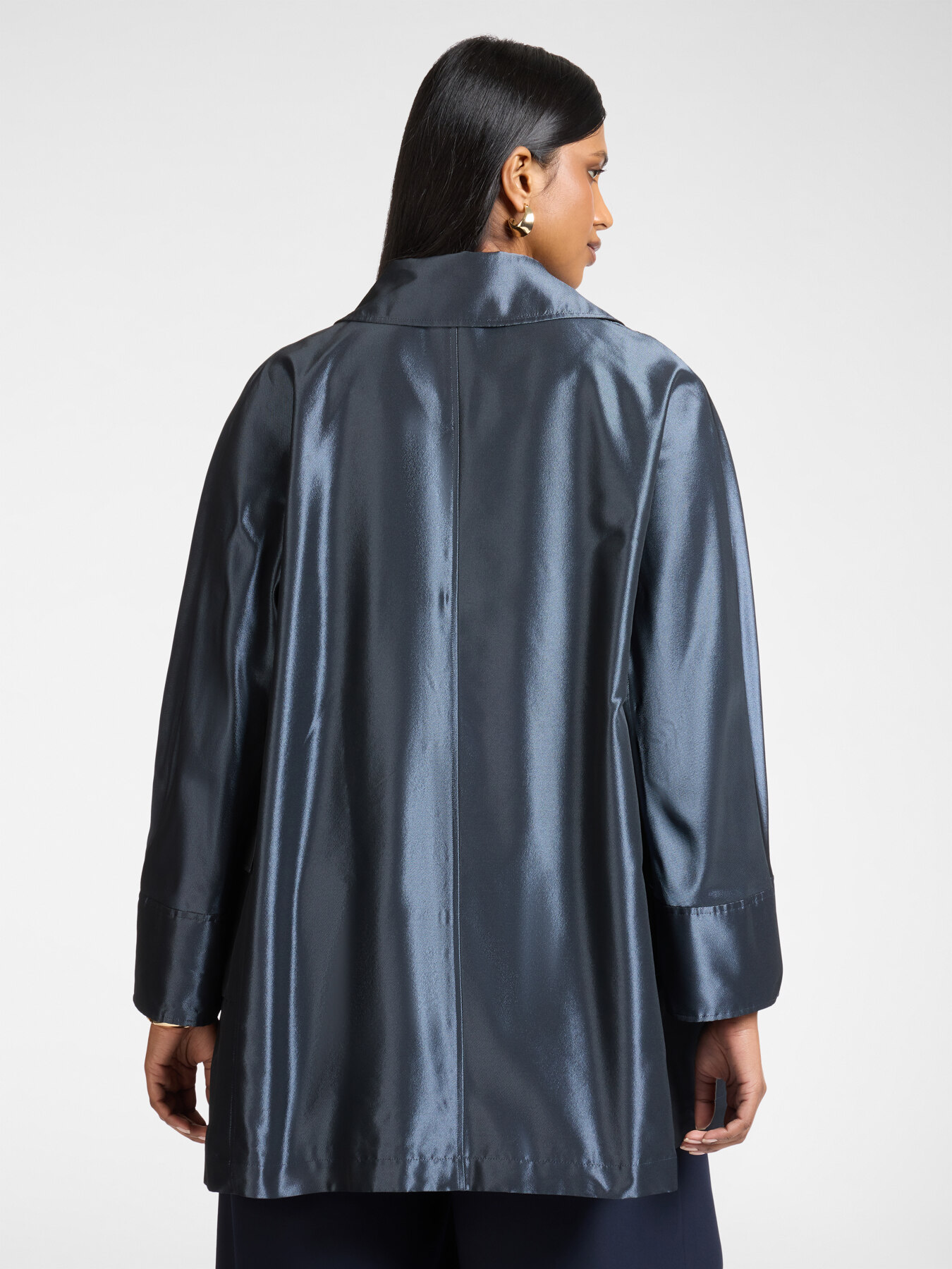 Long taffeta jacket image number 1