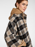 Wool-blend double check cape image number 3