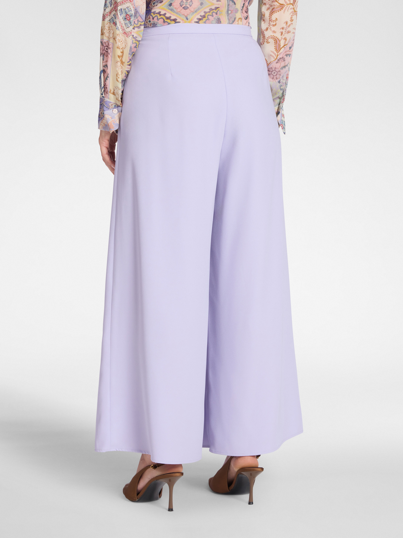 Pantalon palazzo en cady image number 1