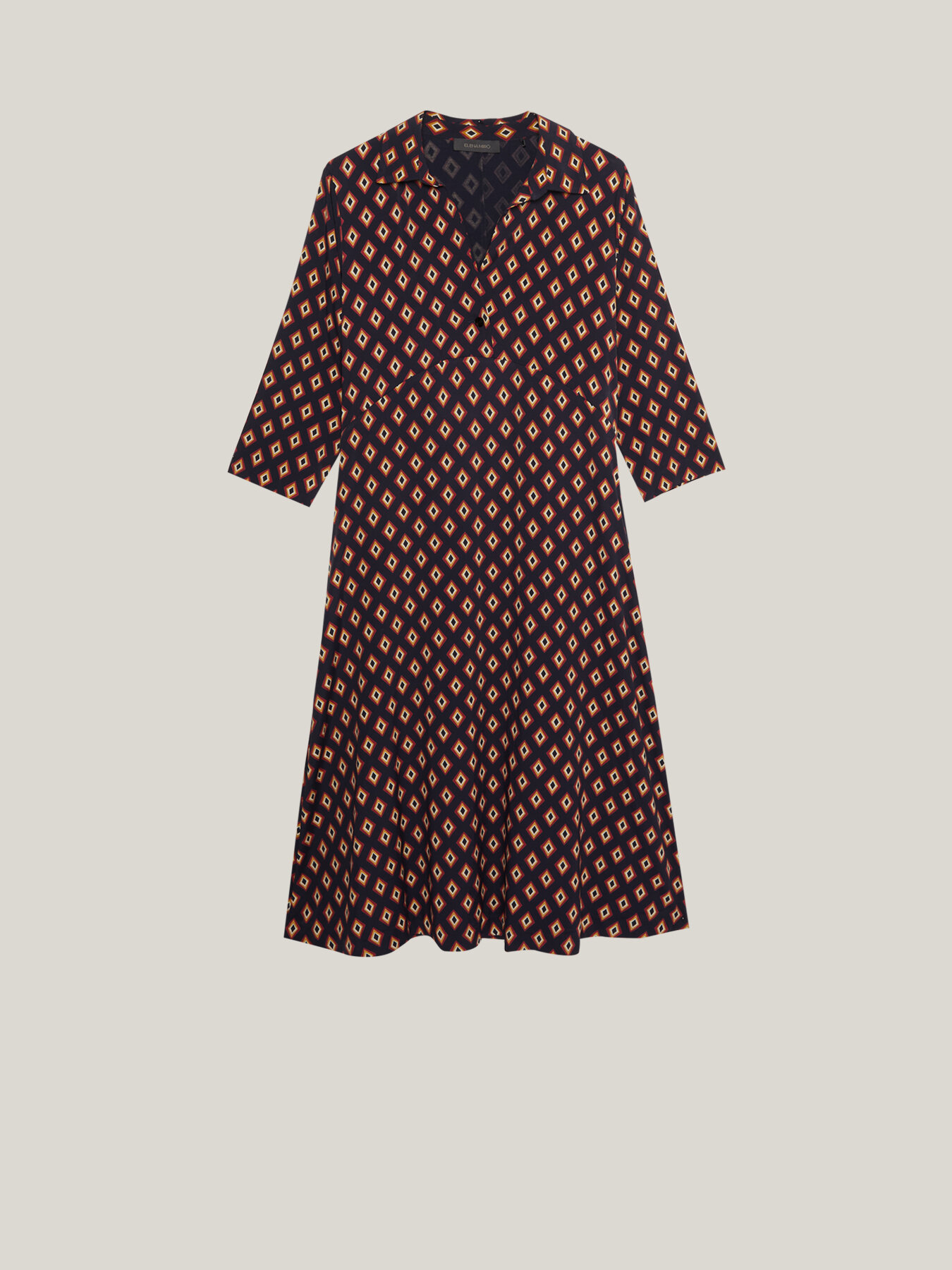 Dress with geometric print image number 4