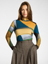 Printed viscose turtleneck t-shirt image number 0