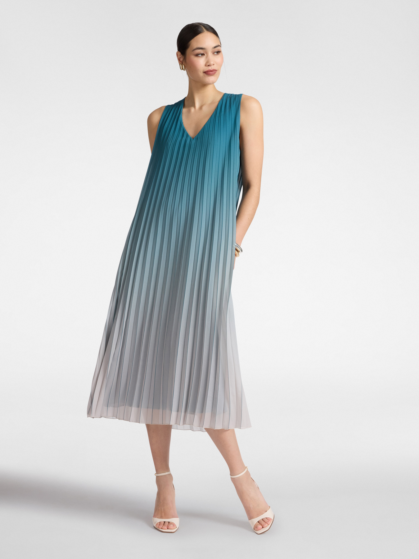 Langes Plissee-Kleid image number 2