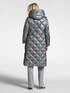 Long down jacket with diamond quilting image number 1