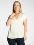 Blusa in raso con scollo a V image number 0