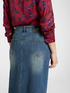 Denim skirt with slits image number 3