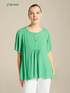 Blusa acampanada con fruncidos image number 0