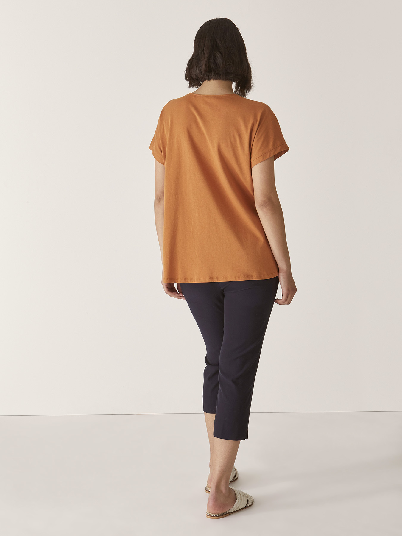 stretch capri trousers