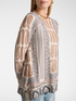 Printed crew neck sweater image number 3