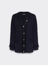 Cardigan misto viscosa con frange image number 4