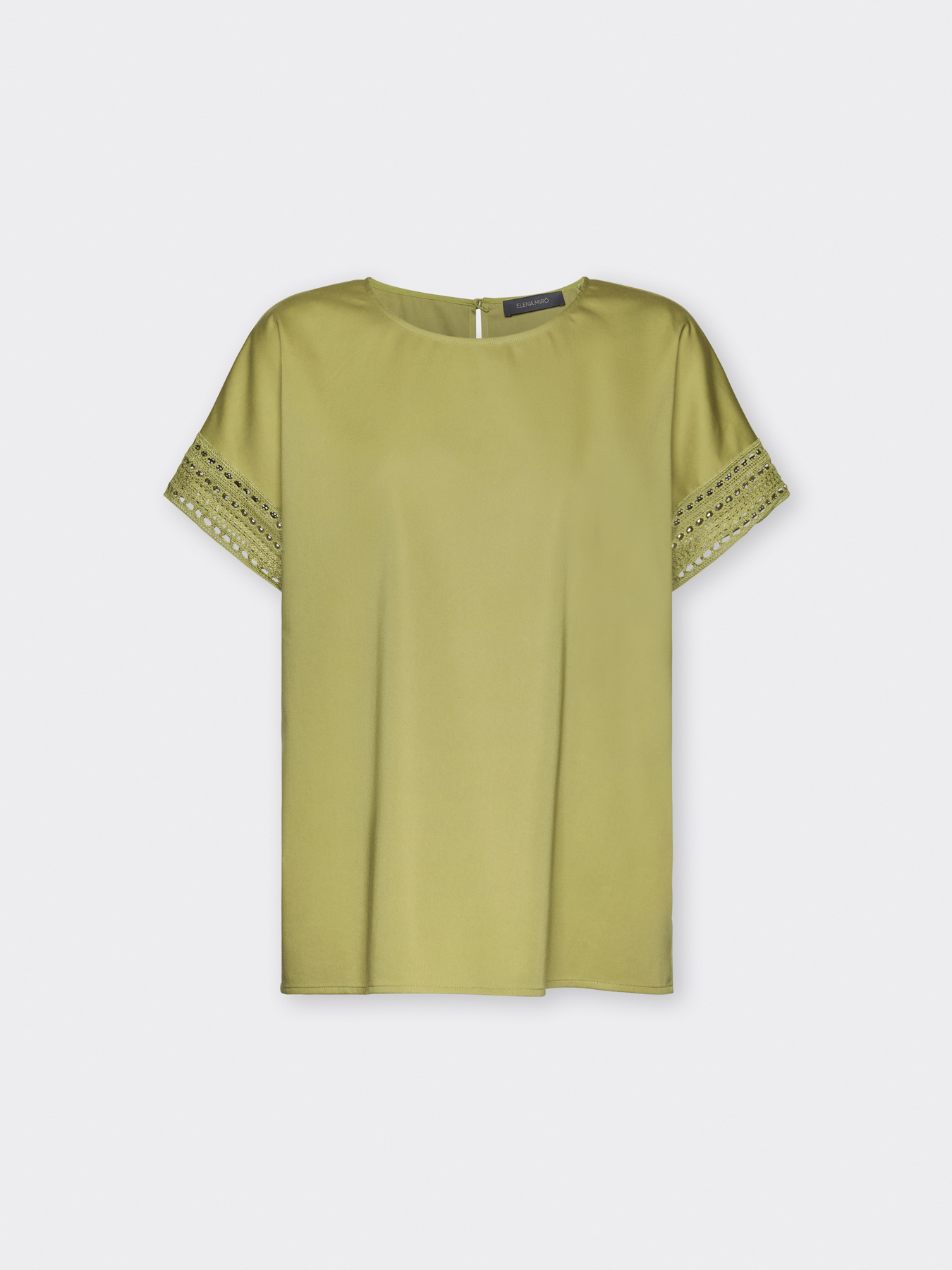 Blusa con bordi in pizzo image number 4