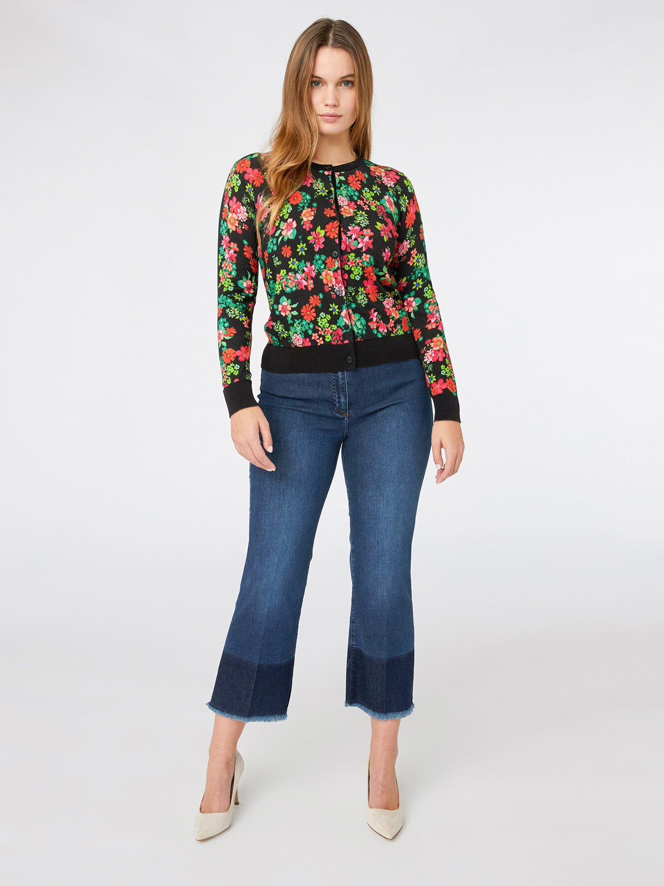 Cardigan &agrave; fleurs image number 0