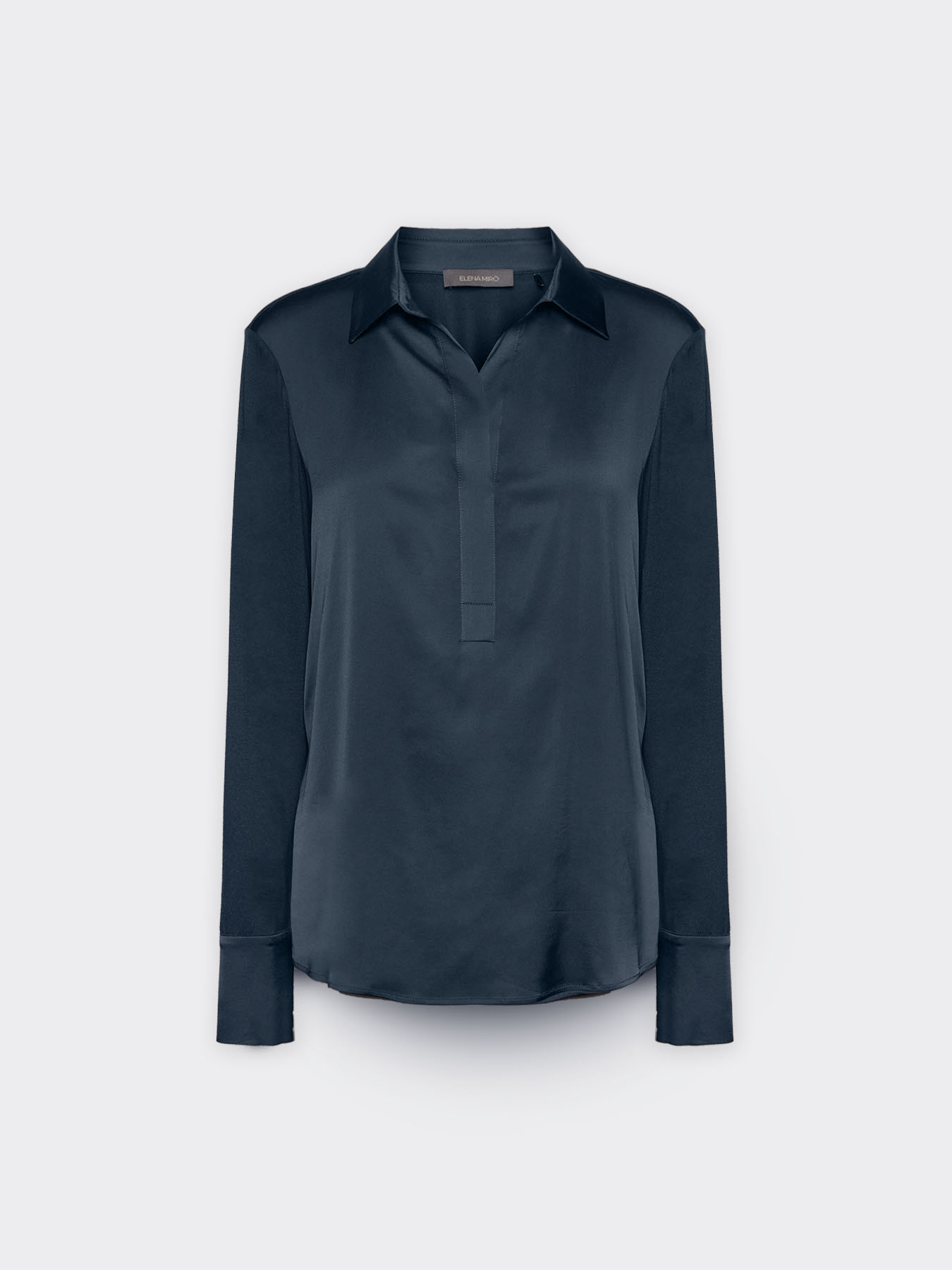 Polo-T-Shirt aus zwei Materialien image number 4