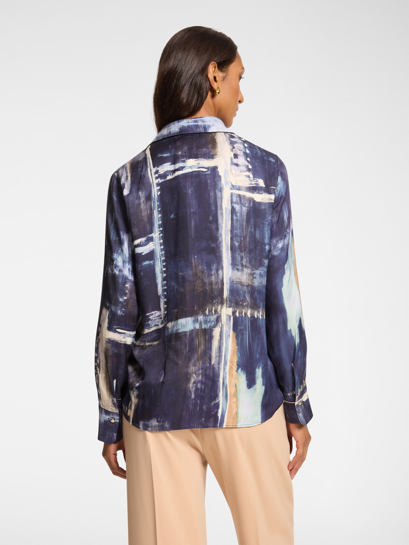 Printed viscose shirt image number 1