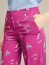 Straight-leg printed trousers image number 3
