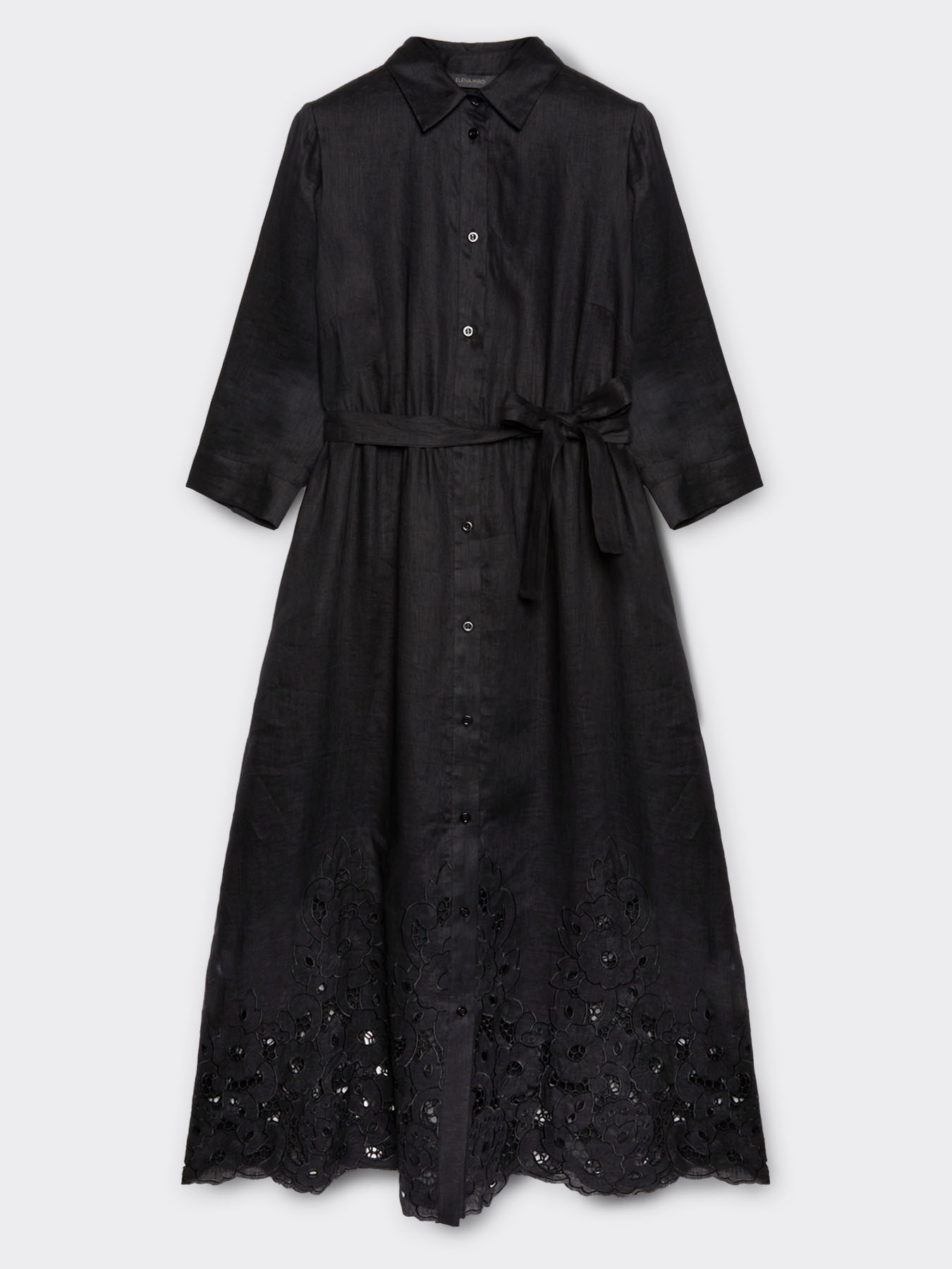 Robe longue en lin brod&eacute; image number 4