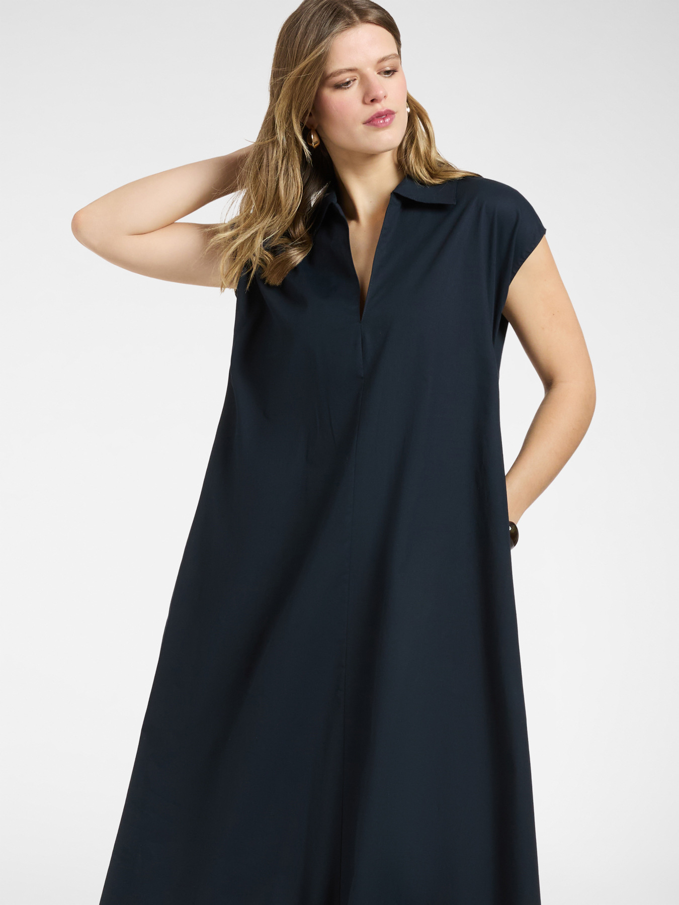 Flared dress with collar image number 0