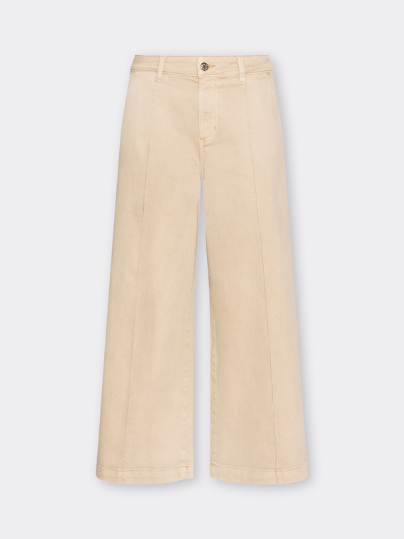 High-waisted cropped palazzo pants