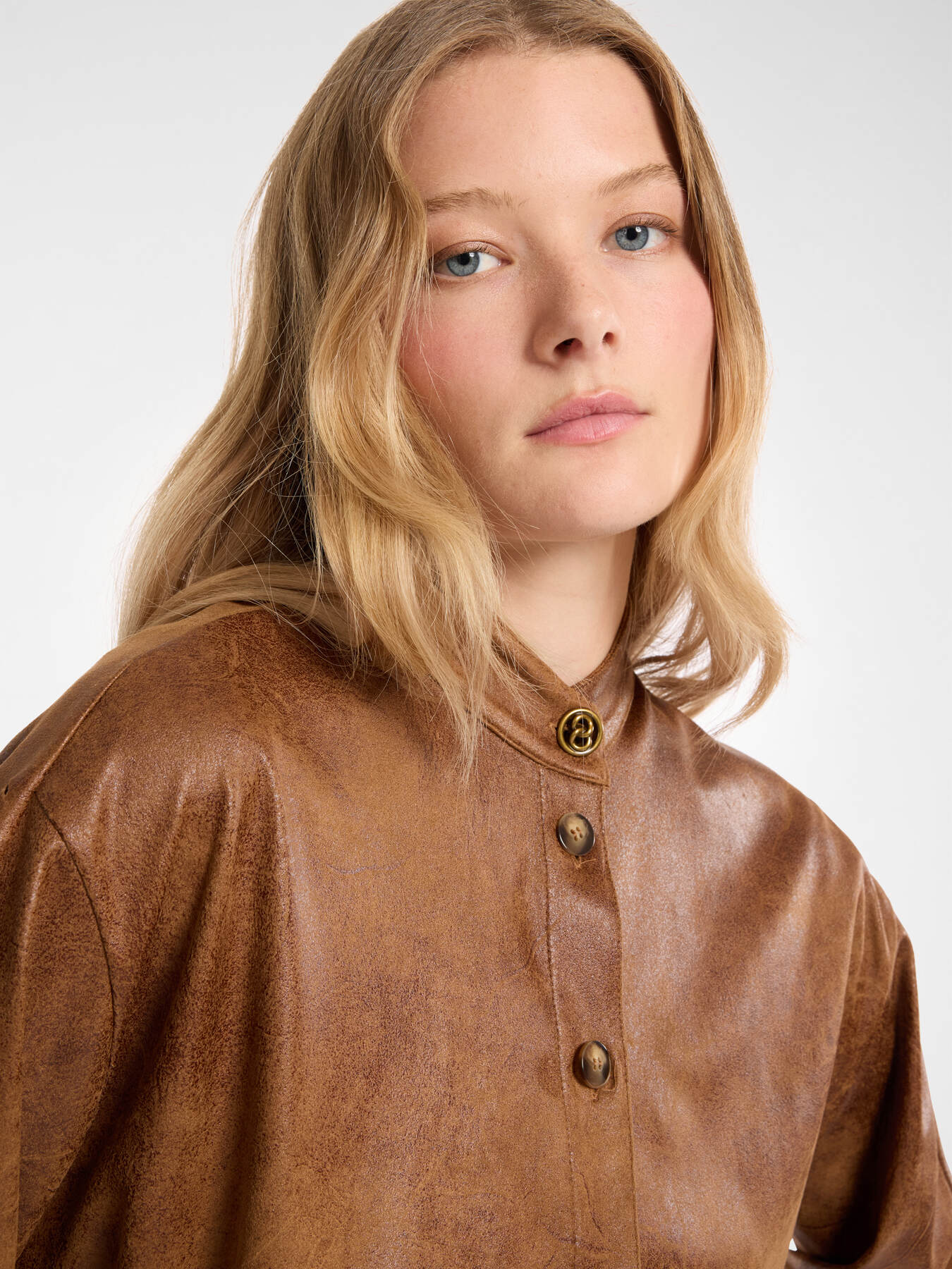 Vintage effect fabric shirt image number 3