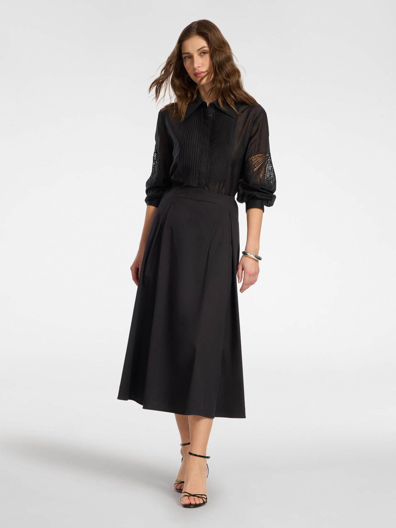 A-line midi skirt image number 0