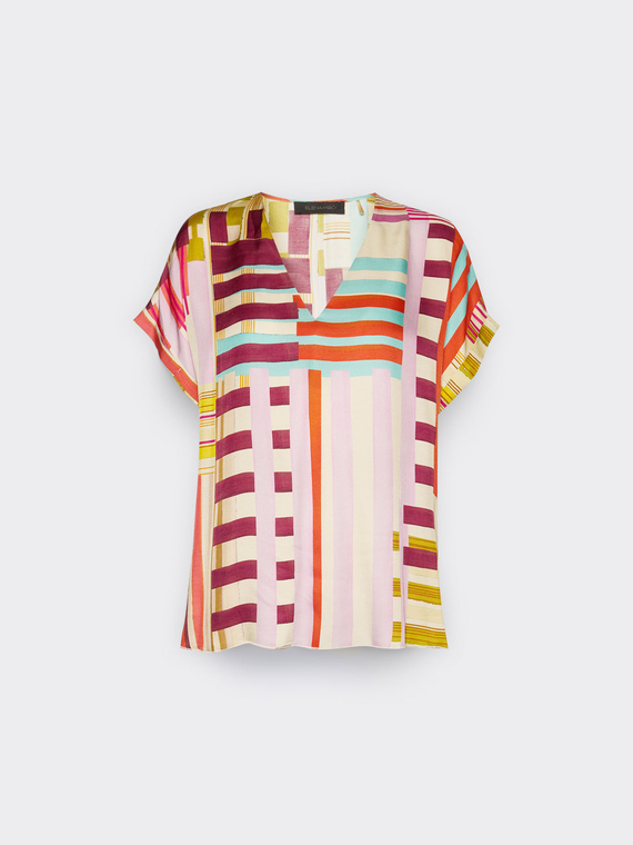 Blusa de viscosa estampada