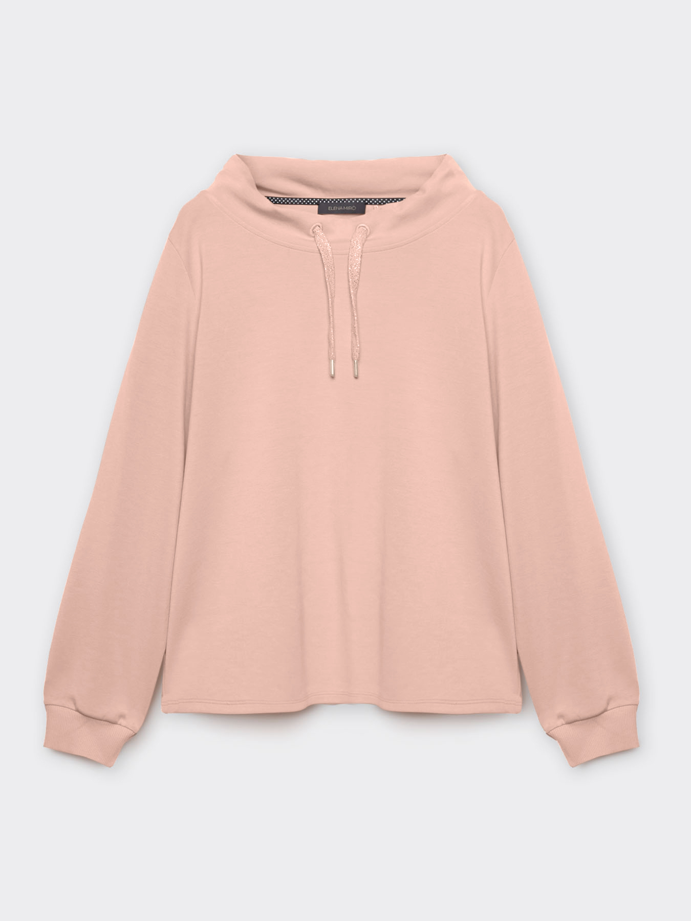 Sweatshirt mit Bord&uuml;re und Kordelzug image number 4