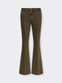 Pantalon flare en drill m&eacute;lang&eacute; coton image number 4