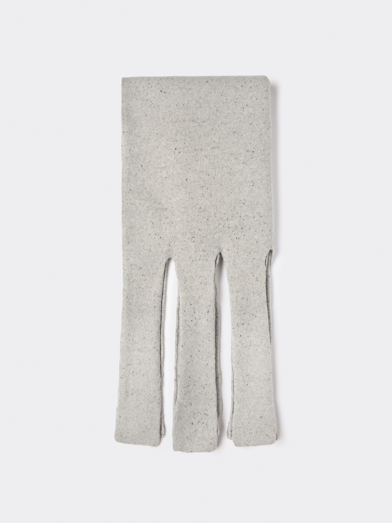 Knit scarf with long fringes image number 1